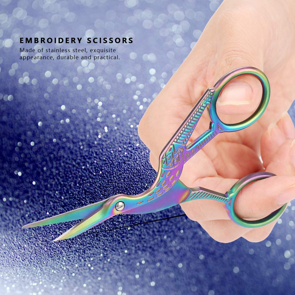 Premium Stainless Steel Embroidery Scissors - Crane-Shaped Tailoring Shears for DIY Sewing, Quilting & Handicrafts | Perfect for Fabric Cutting, Thread Trimming & Craft Projects