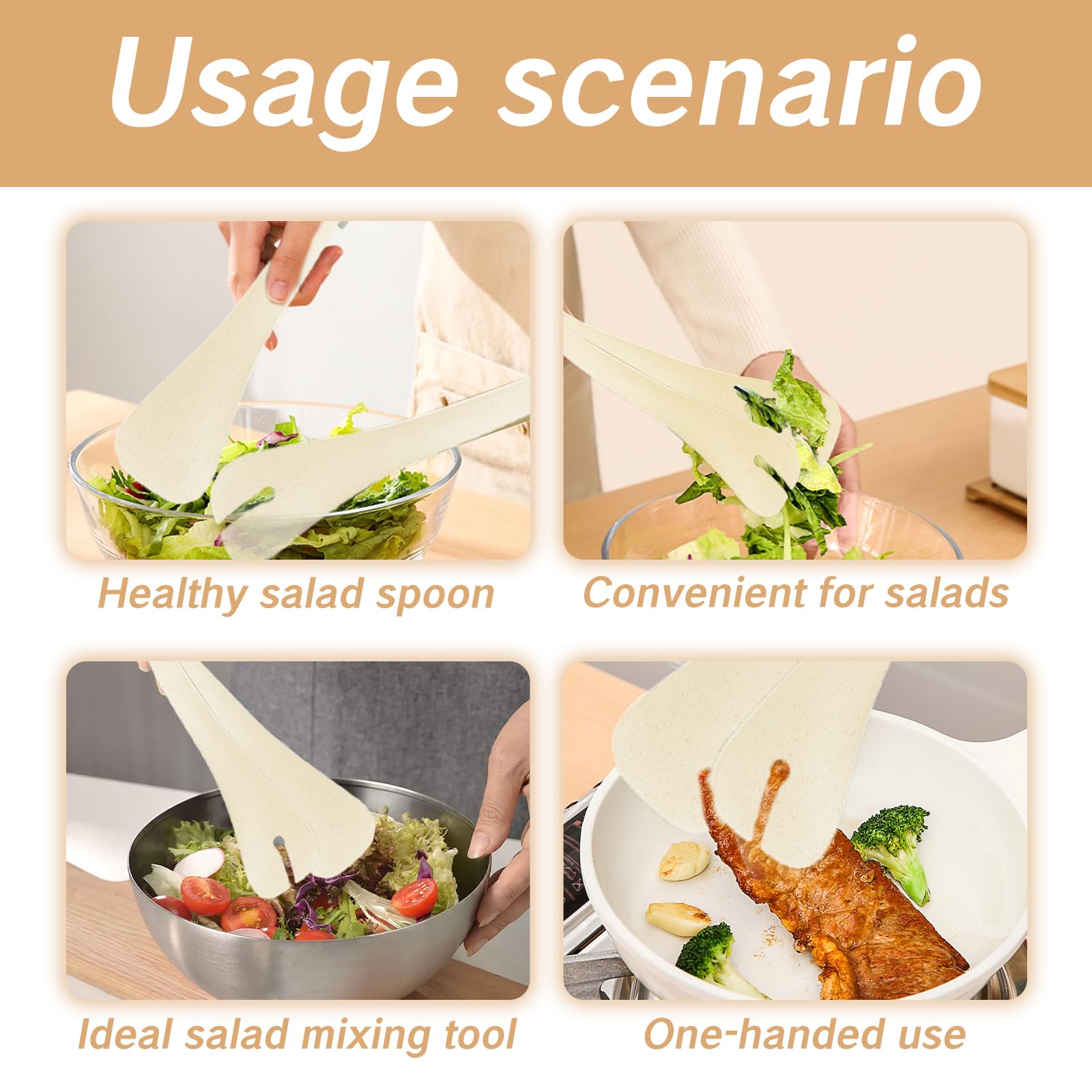 **Plastic Salad Tongs Set - Dishwasher Safe Serving & Mixing Utensils for Kitchen, Buffet, Party & Catering - Perfect for Tossing Salads, Serving Dishes & Food Prep**    *(Use Cases: Ideal for home kitchens, restaurants, catering events, buffets, picnics, and outdoor gatherings.)*