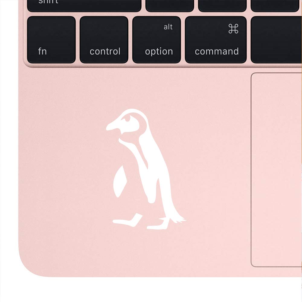 Premium Waterproof Penguin Silhouette Vinyl Decals (Set of 2) - White Adhesive Stickers for Laptop, Phone, Helmet, Car Window, Mug & Wall Decor - Perfect for Home, Office & Gift Giving