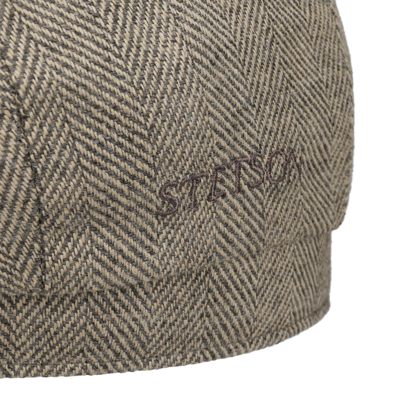 Stetson Hatteras Organic Herringbone Flat Cap for Men - Classic Wool Newsboy Hat for Outdoor Activities, Travel & Casual Wear
