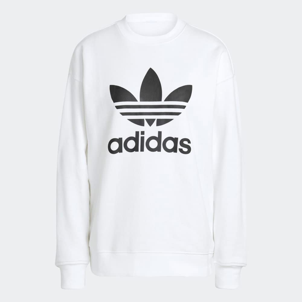 Adidas Originals Women's Trefoil Crew Sweatshirt - Comfortable Casual Pullover for Everyday Wear | Gym, Lounge & Street Style Outfits