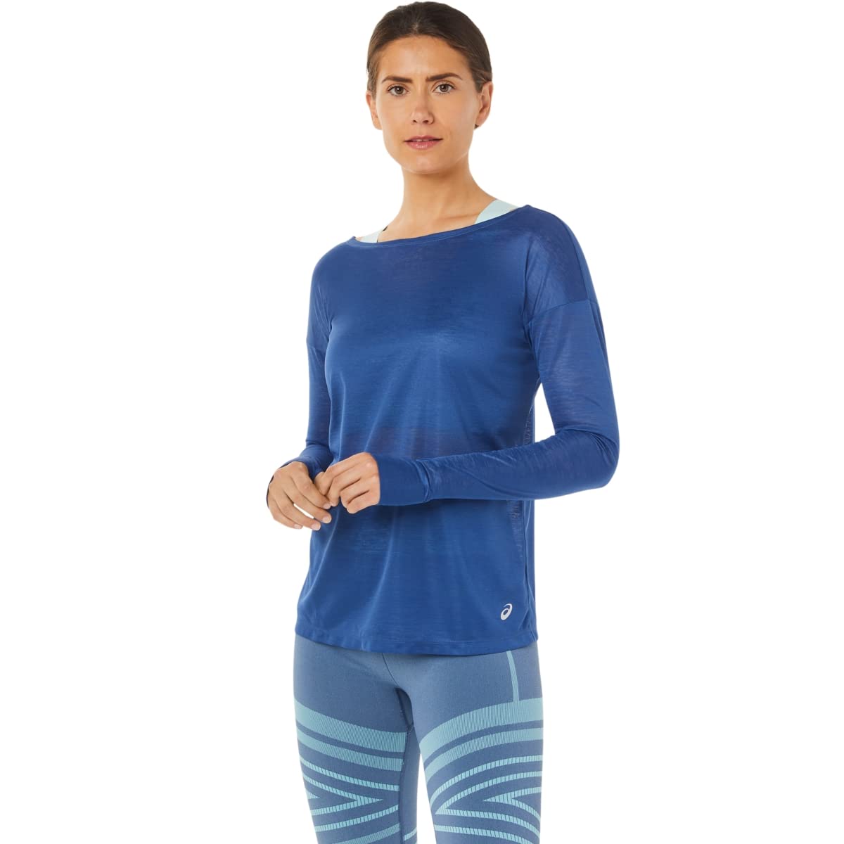 ASICS Women's Open Back Long Sleeve Workout Top - Breathable Yoga & Gym Training Shirt for Running, Pilates & Fitness