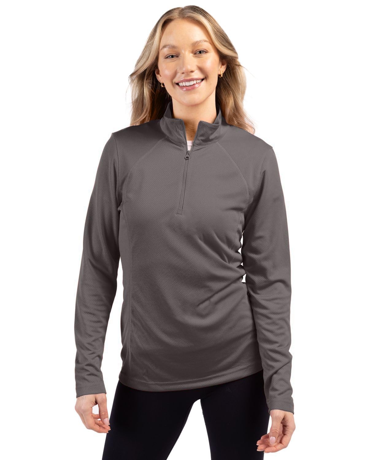 Clique Ice Pique Women's Half Zip Tech Pullover - Lightweight Athletic Sweatshirt for Running, Yoga & Outdoor Activities