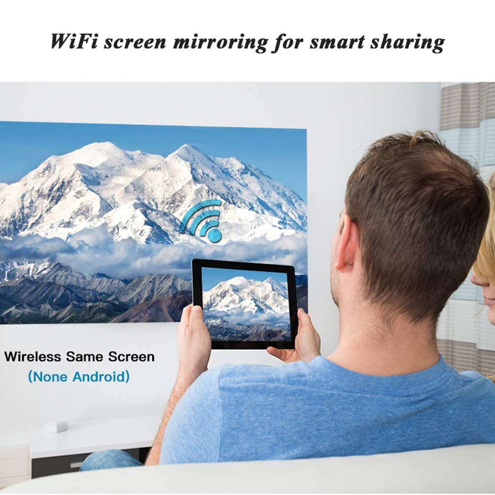 Mini Video Projector 2800 Lumens - Full HD 1080P Portable LED Projector with Wireless Phone Sync | Home Theater, Outdoor Movie Nights & Office Presentations