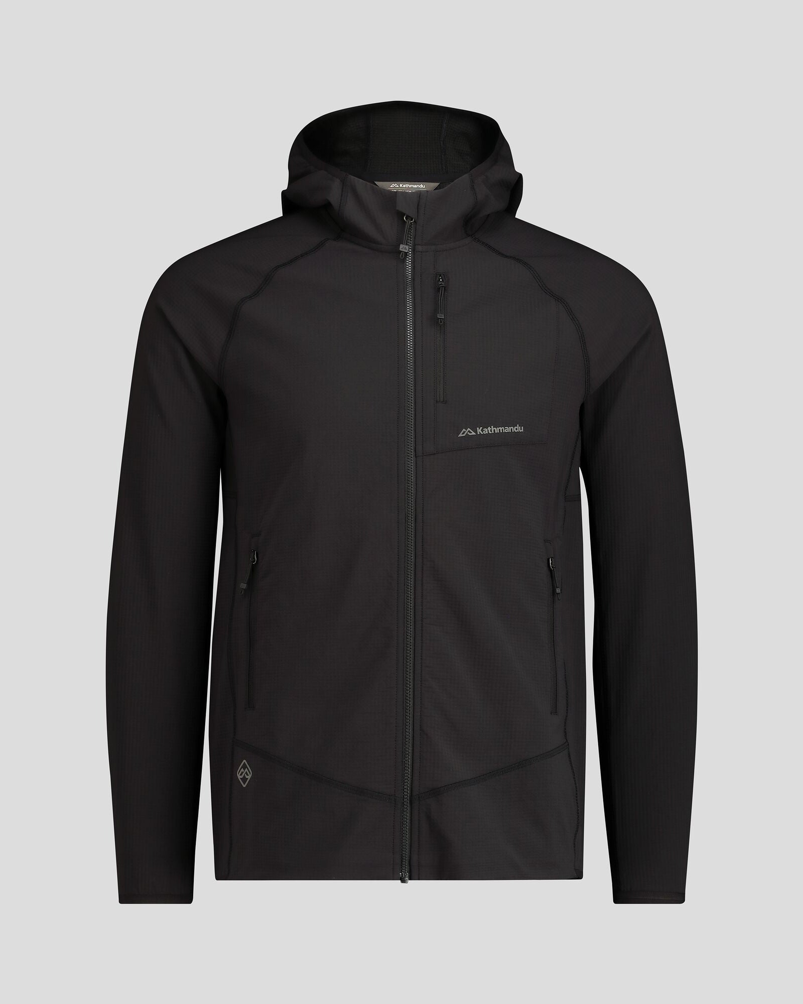 Men's Aysen Hooded Fleece Jacket - Soft Warm Winter Coat for Outdoor Activities, Black Stingray Color - Perfect for Hiking, Camping & Casual Wear