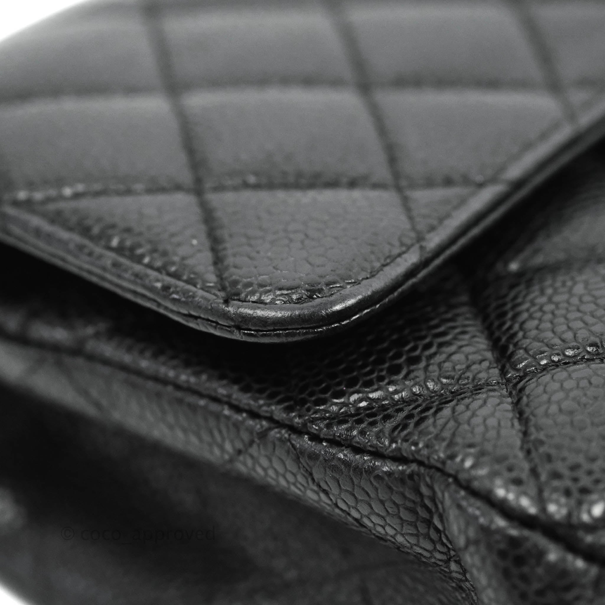 Chanel Classic Medium Double Flap Bag Black Caviar Leather with Silver Hardware - Luxury Designer Handbag for Women, Perfect for Work, Evening Events & Special Occasions