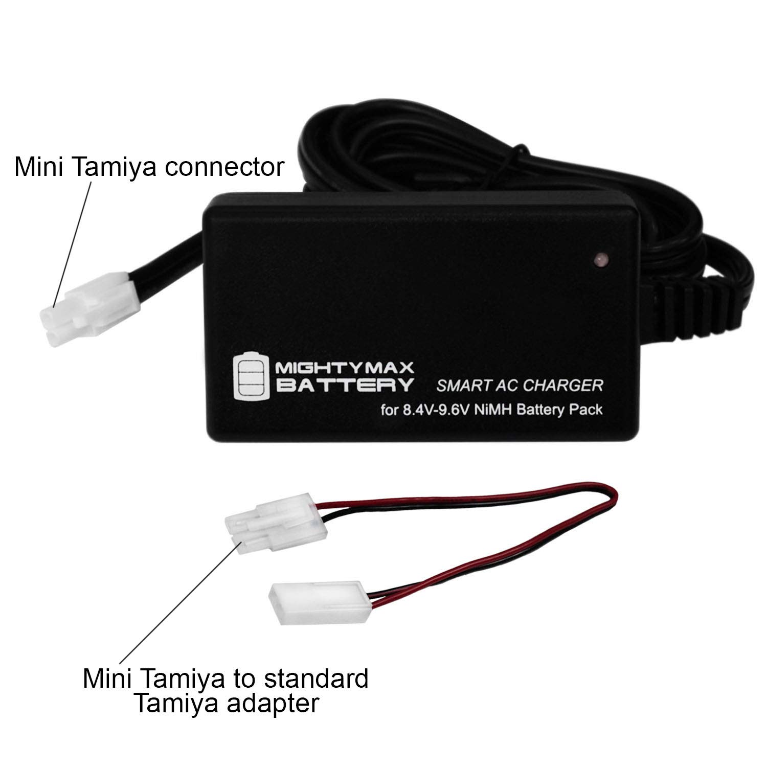 Mighty Max 9.6V 2000mAh NiMH Rechargeable Battery Pack with Charger for Tonka XT Ricochet Stunt RC Car - Perfect for Off-Road RC Adventures and Extended Playtime