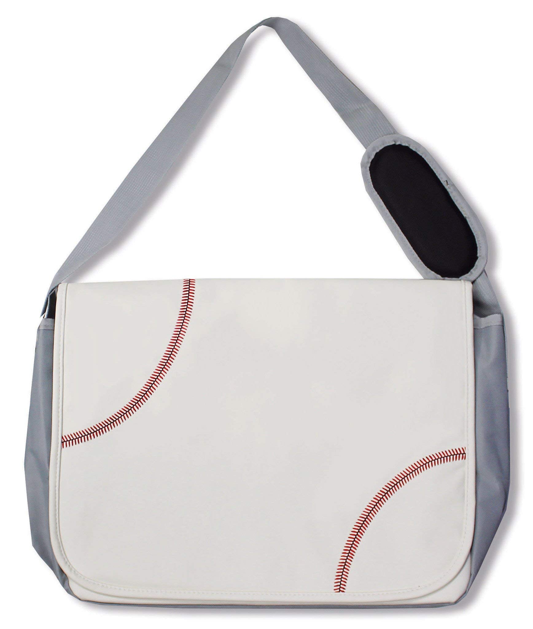 South Carolina Gamecocks Baseball Leather Laptop Messenger Bag - Genuine Baseball Leather Shoulder Bag for 15.6