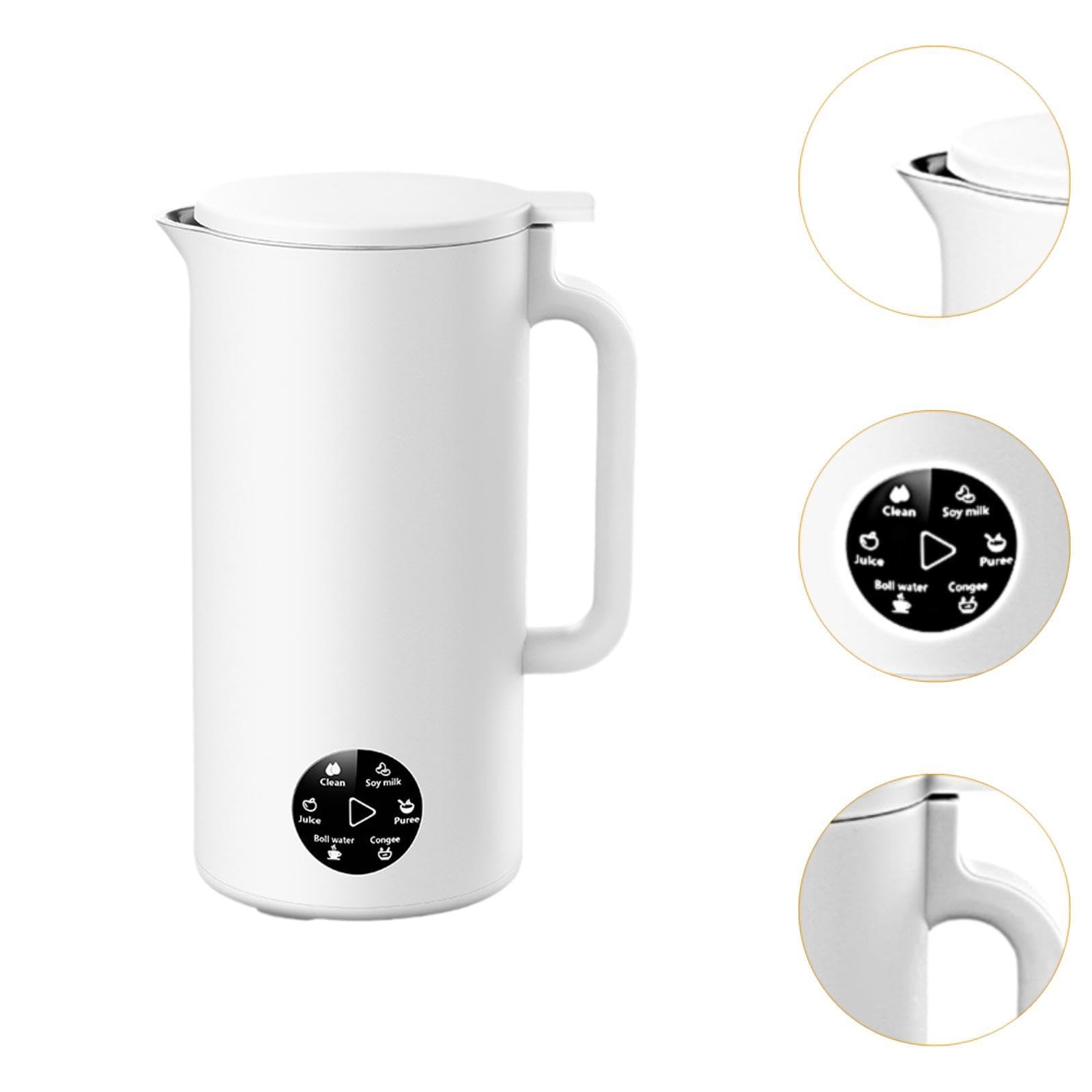 Portable Nut Milk Maker with Self-Cleaning Function - Fast & Easy Almond, Soy, Oat Milk Machine - Perfect for Vegan, Keto & Healthy Lifestyles - Kitchen Essential for Smoothies, Coffee & Baking (White)