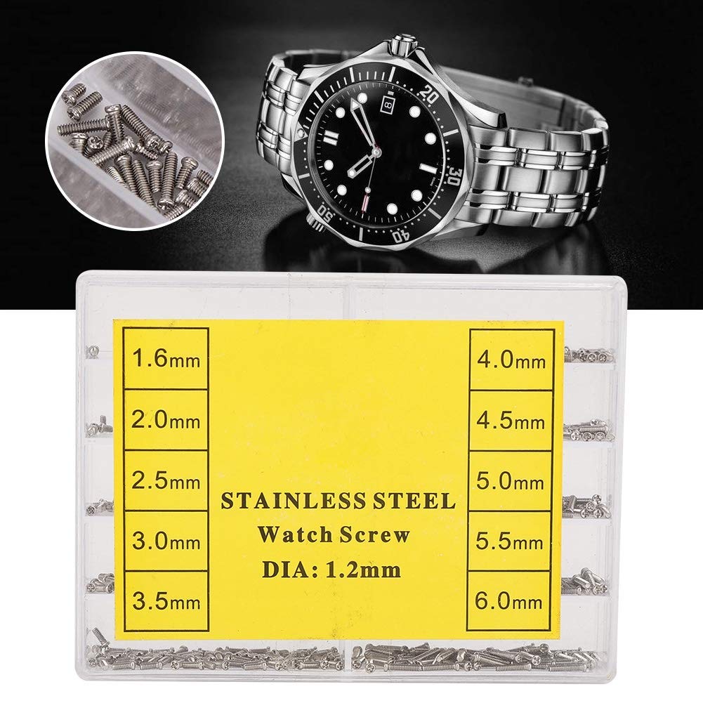 1.6-6.0mm Stainless Steel Watch Screws for Watch Back Repair - Durable Watchmaker Tools for Watch Band, Case & Back Cover Replacement - Perfect for DIY Watch Repair & Maintenance