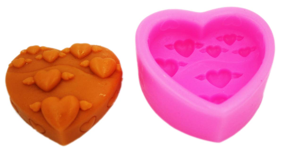 Heart-Shaped Silicone Soap Mold for DIY Handmade Soap Making - Perfect for Valentine's Day Gifts, Wedding Favors, and Craft Projects