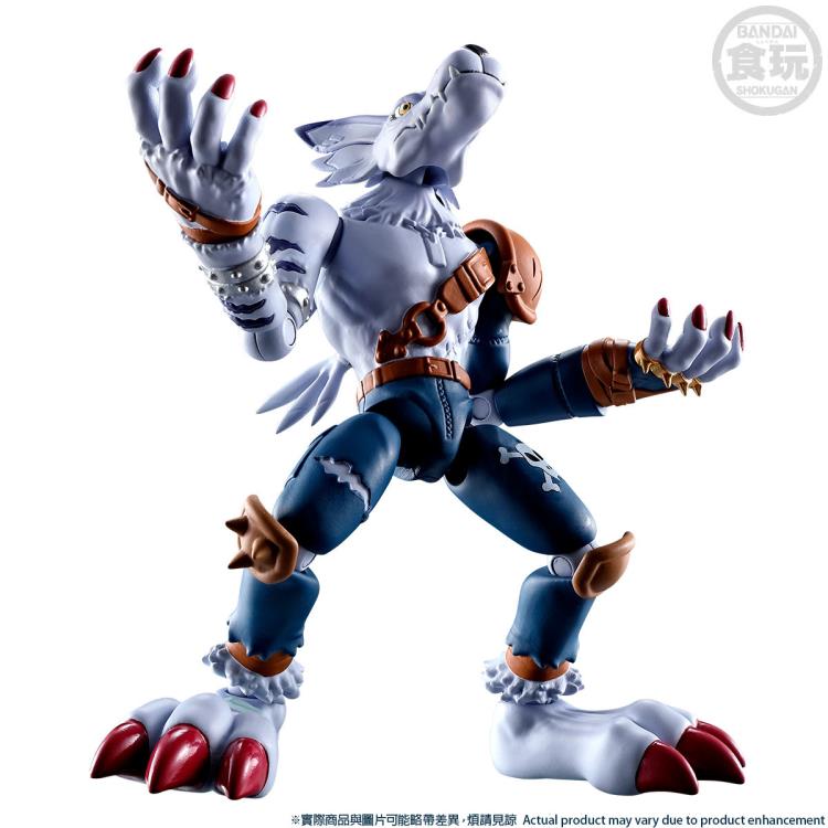 Bandai Digimon Adventure Metalgreymon & Weregarurumon SHODO Action Figures 2-Pack Set - Collectible Anime Model Toys for Display & Play