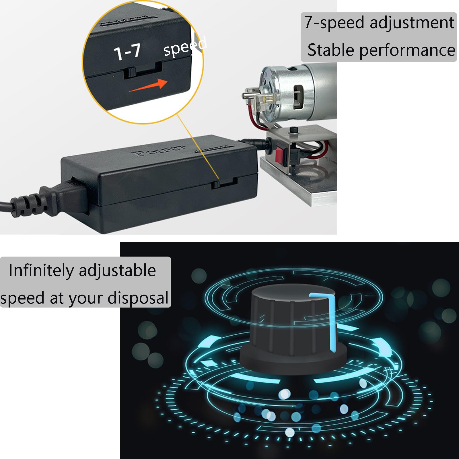 DIY Mini Belt Sander - 7-Speed Adjustable Electric Bench Grinder & Knife Sharpener with 10 Sanding Belts, Flexible Shaft & Carving Needles - Perfect for Metal Polishing, Woodworking & Tool Sharpening