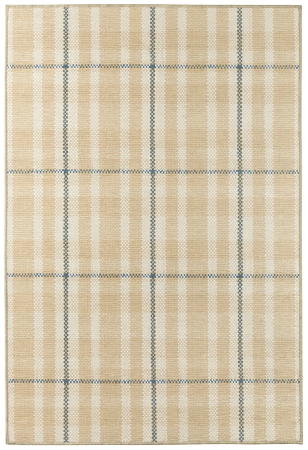 Hallie Plaid Khaki Area Rug - Soft & Durable Machine Washable Living Room Rug for Home Decor, Bedroom, Office & High Traffic Areas