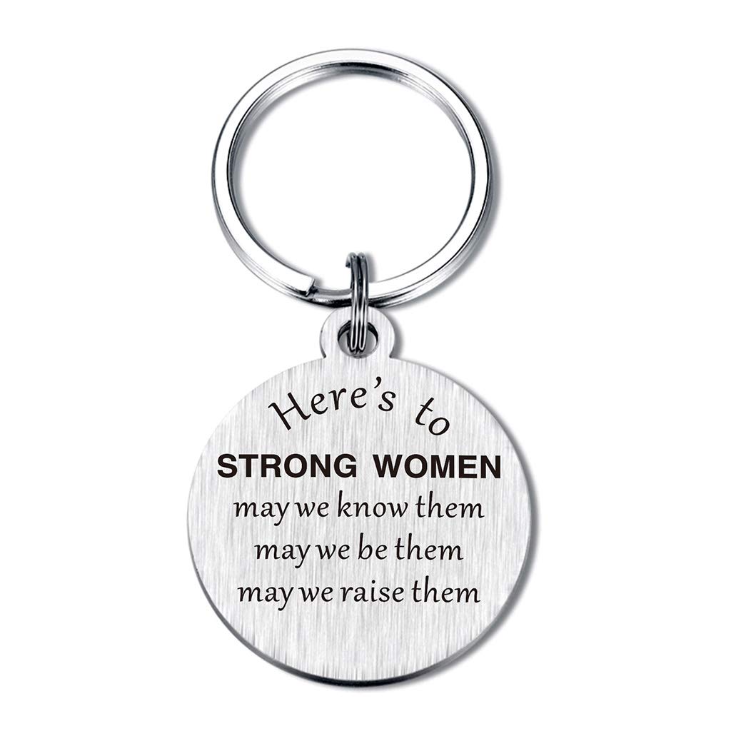 Empowering Feminist Keychain - Strong Women Gift for Birthday, Graduation & Women's Day - Motivational Keyring for Her - Perfect for Daily Use, Office & Gifts
