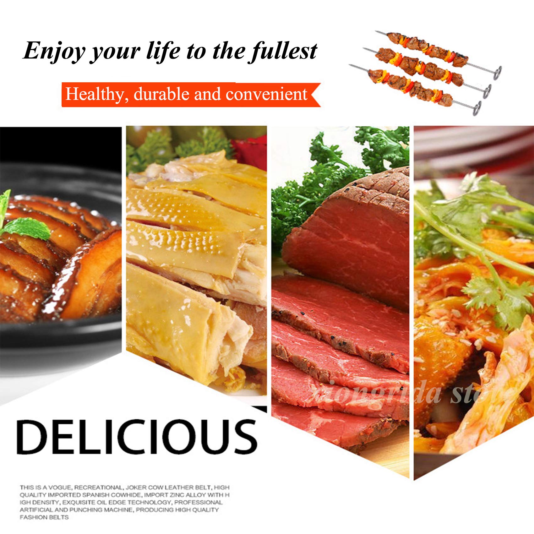 2Pcs Air Fryer Accessories Kit - Multipurpose Cooking Steaming Rack & 3 Skewer Rack Set (6 Inch) - Compatible with Most Air Fryers - Perfect for Healthy Frying, Steaming, and Grilling - Ideal for Family Meals, Parties, and Quick Snacks