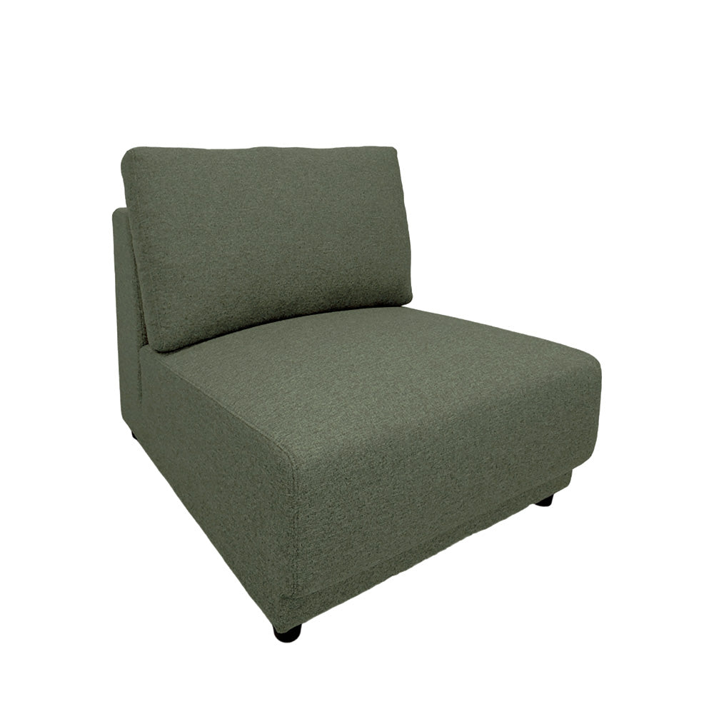 Modular Armless Chair for Office & Home - Switch EcoClean Fabric, Ergonomic Design for Comfort & Support - Perfect for Workstations, Gaming & Relaxation