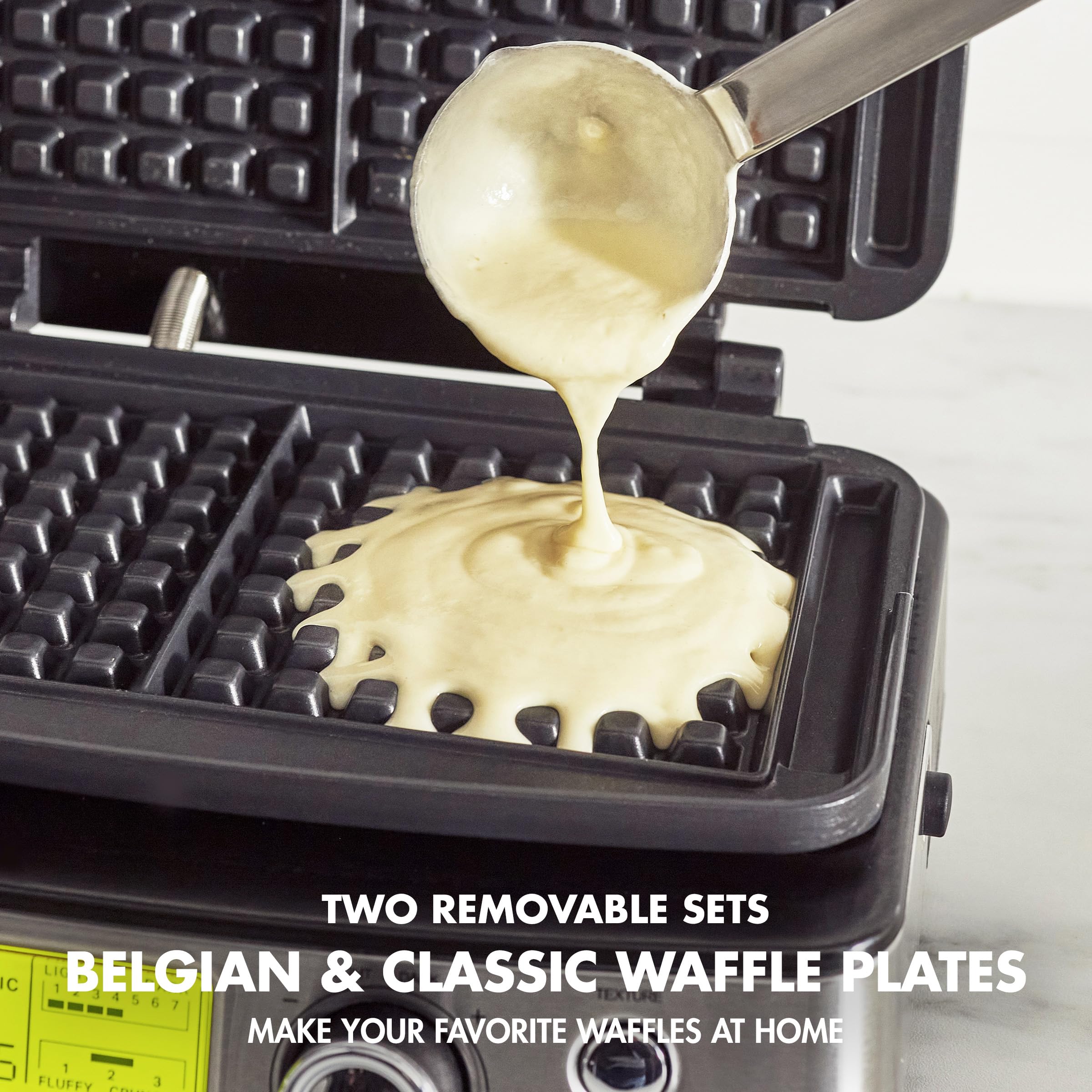 **GreenPan Elite 2-Square Belgian & Classic Waffle Maker – Healthy Ceramic Nonstick, Dishwasher Safe, Adjustable Browning Control – Perfect for Breakfast, Brunch & Family Gatherings – Black**