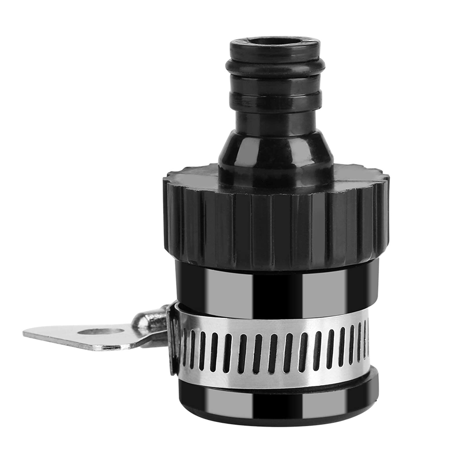 Oumefar Universal Black Household Faucet Connector - Garden Hose Adapter for Car Wash, Watering Plants & Outdoor Cleaning | Fits Standard Taps & Pipes