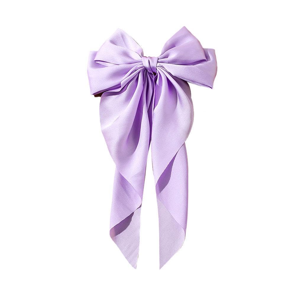 Elegant Large Bow Ribbon Hair Clip for Women - Soft Satin Hair Accessories, Fashion Hairpin & Headband for Parties, Weddings, Daily Styling