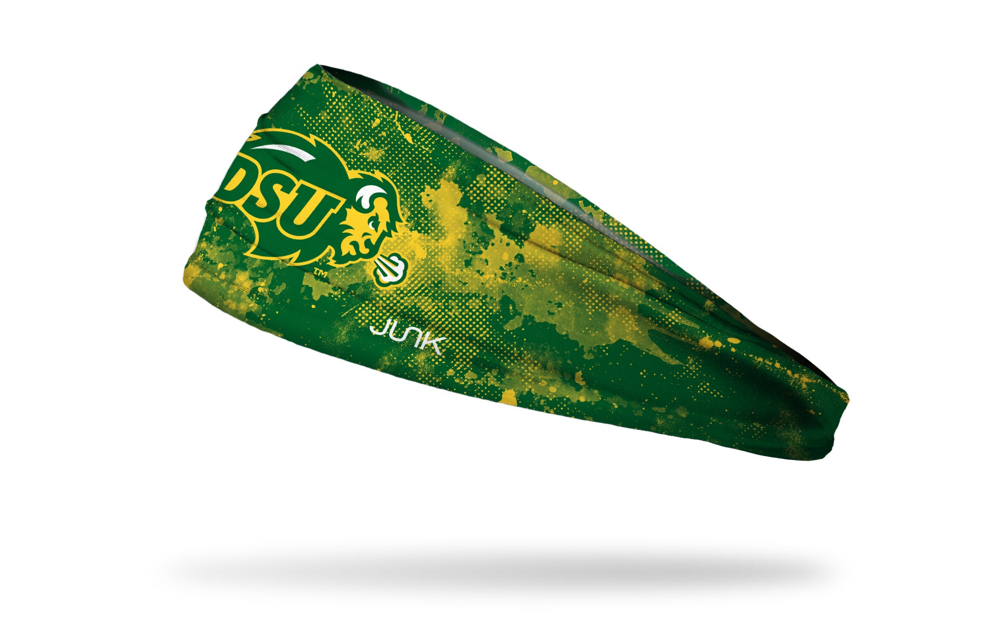 North Dakota State University Grunge Green Big Bang Lite Headband - Stylish & Comfortable College Sports Headband for Women & Men - Perfect for Running, Workouts, and School Spirit