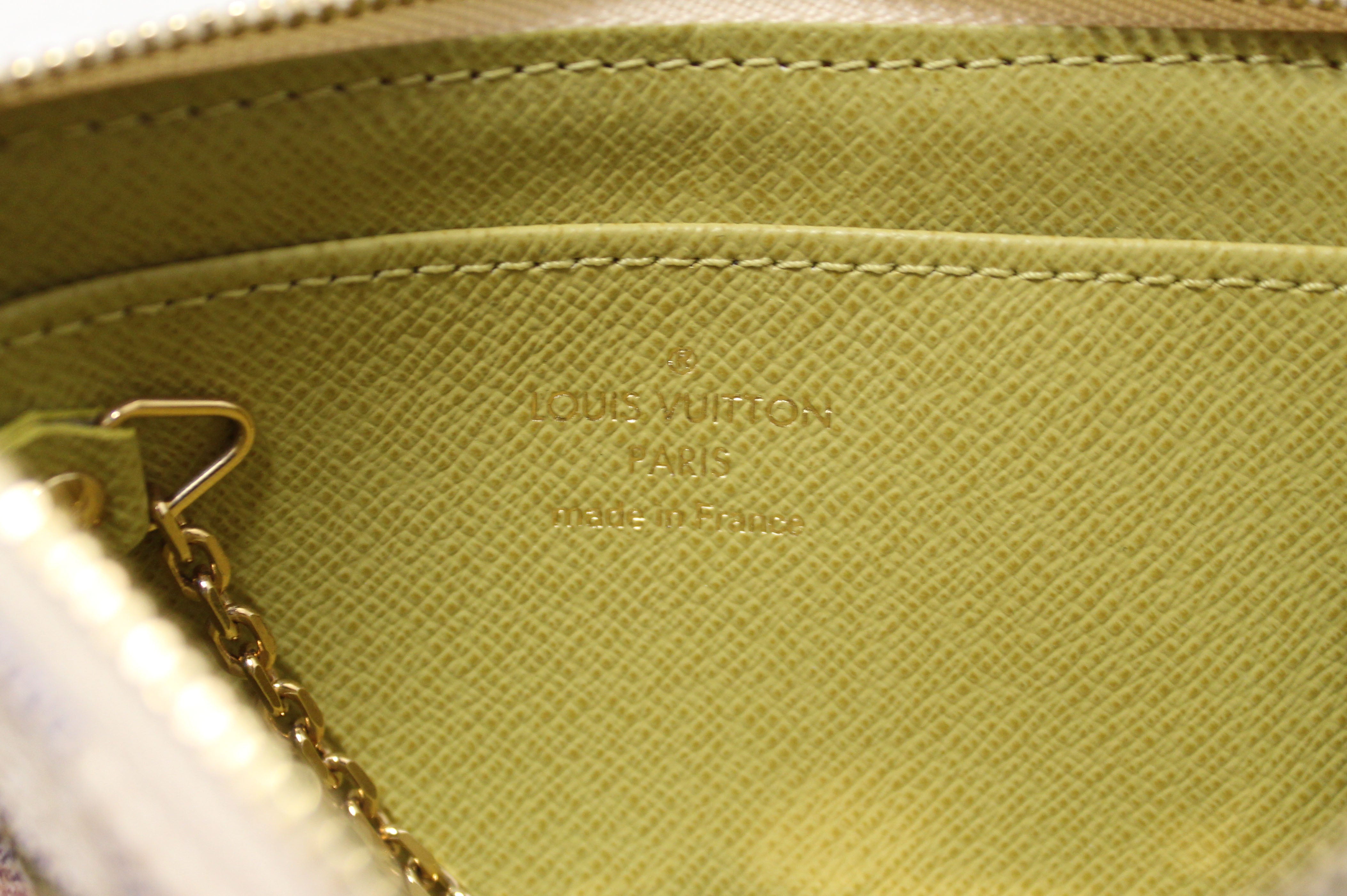 Authentic Louis Vuitton Damier Azur Pochette Key Coin Pouch Case - Luxury Women's Wallet for Keys, Cards & Coins - Perfect for Travel, Parties & Everyday Use
