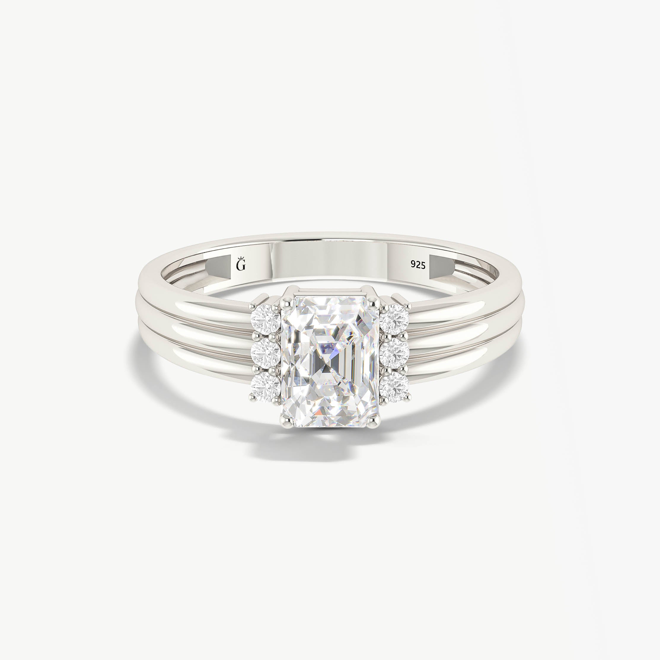 Octagon Simulated Diamond Zircon Engagement Ring for Women - Elegant Wedding Band, Anniversary Gift & Promise Ring for Her