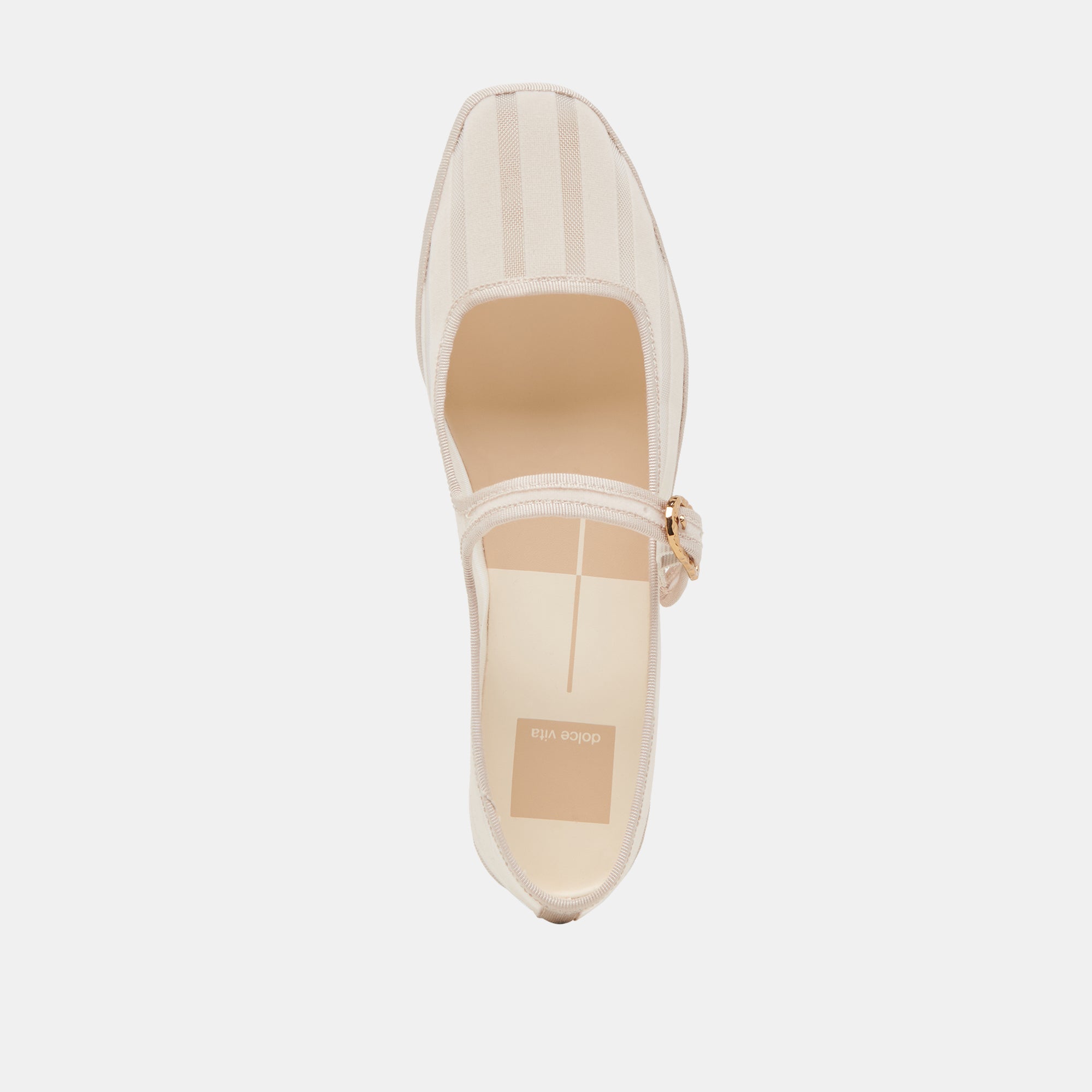TAMEKA Women's Ballet Flats - Bone Stripe Mesh Slip-On Shoes for Comfort & Style | Perfect for Work, Casual Wear & Travel