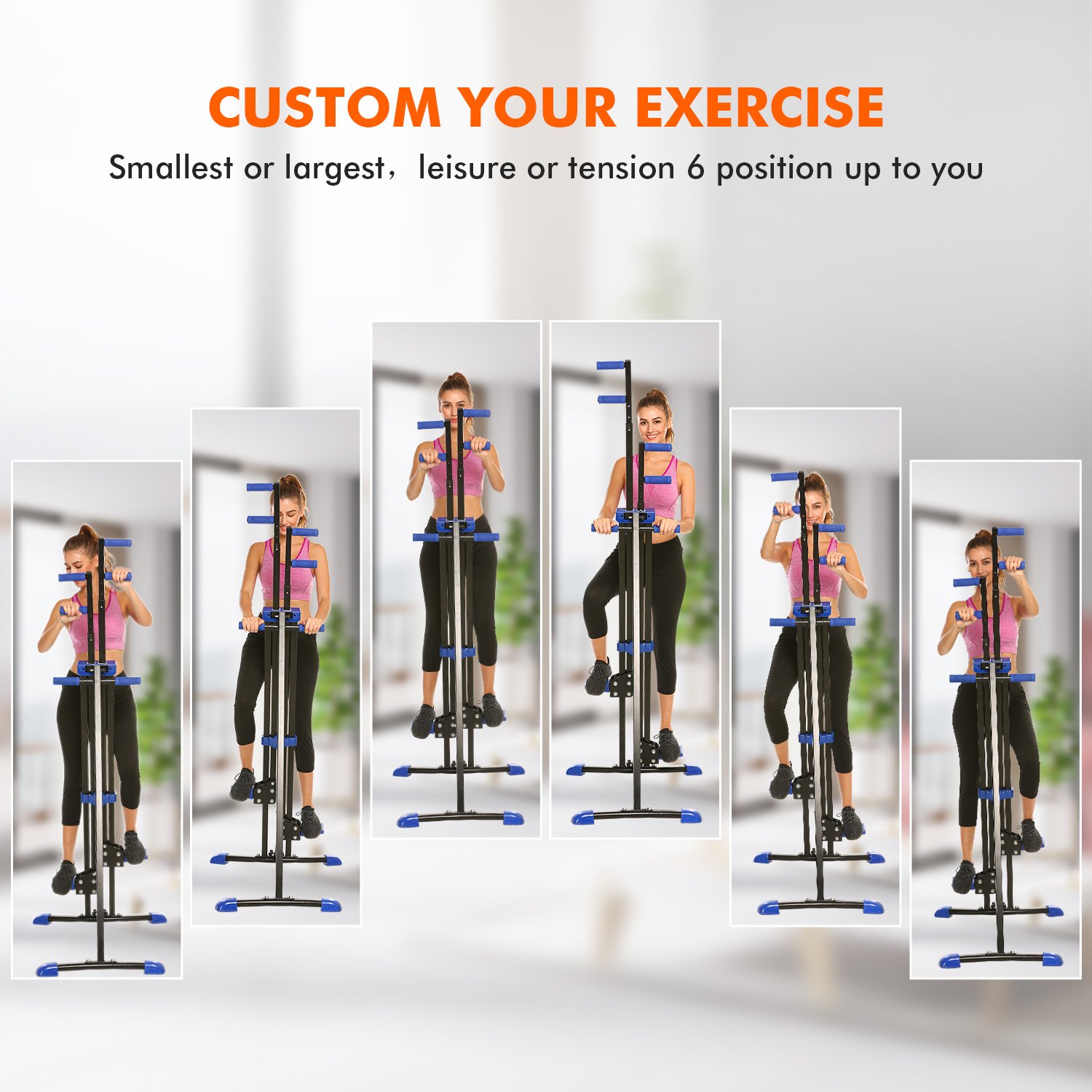 Upgraded Folding Vertical Climber Exercise Machine - 5-Level Resistance Stair Stepper for Full Body Workout, 350LB Capacity Home Gym Equipment | Perfect for Cardio, Weight Loss & Strength Training at Home