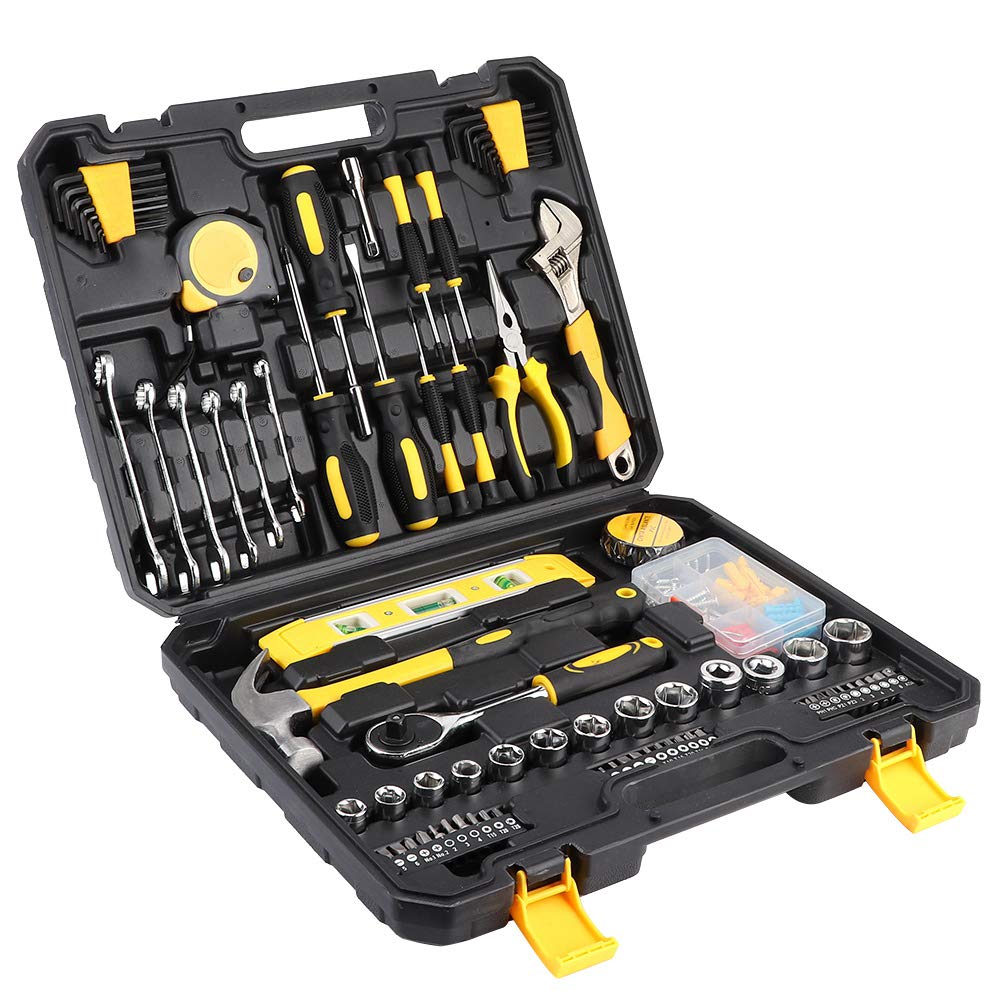 108-Piece Hand Tool Kit with Screwdrivers - Precise Hardware Tools for Home Decoration & Maintenance - Portable & Easy to Carry - Perfect for DIY Projects, Furniture Assembly & Household Repairs