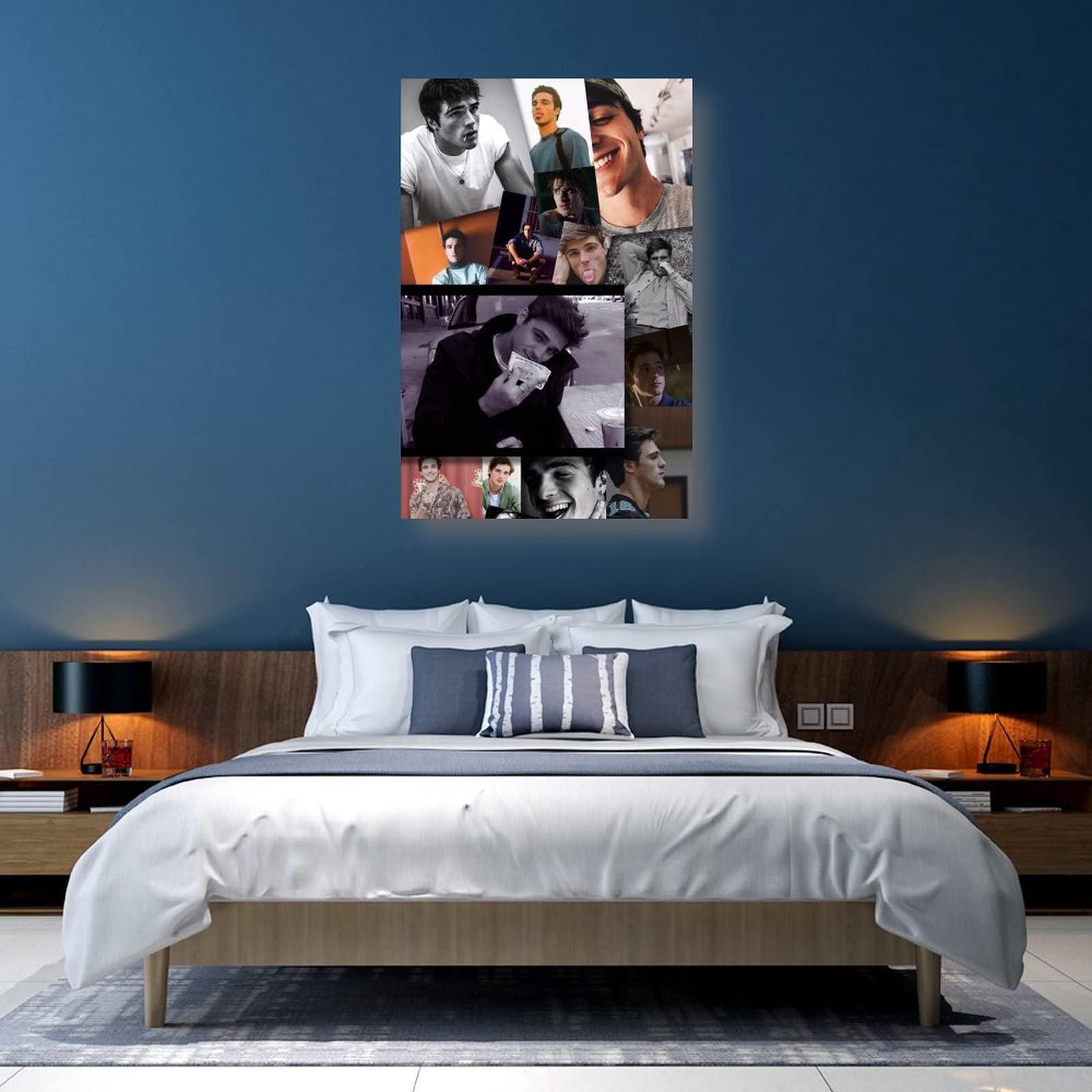Jacob Elordi Poster - Sexy Male Star Wall Art Print 24x36inch (60x90cm) - Canvas Painting for Living Room, Bedroom Decor & Gift for Fans - Perfect for Home Theater, Dorm Room & Entertainment Spaces