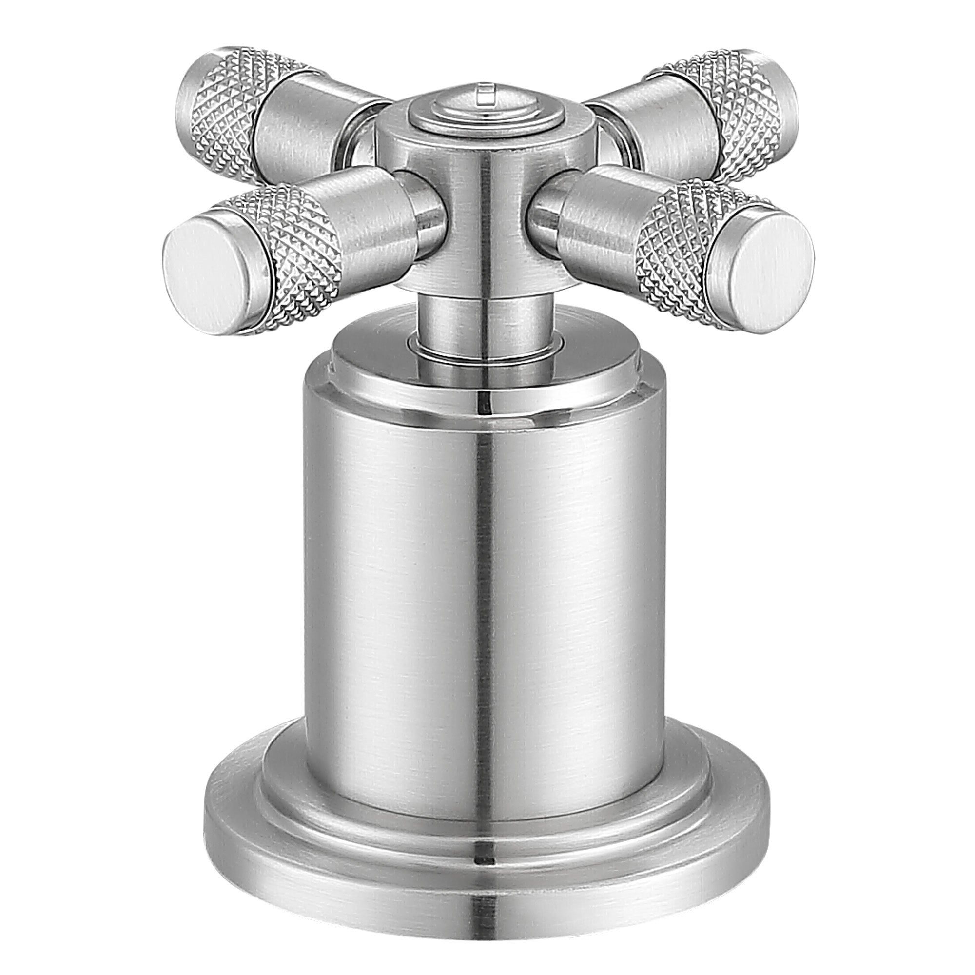 Ancona Men's Widespread Bathroom Faucet - 3 Hole Cross Handle Design in Brushed Nickel Finish for Modern Vanity & Sink Installation