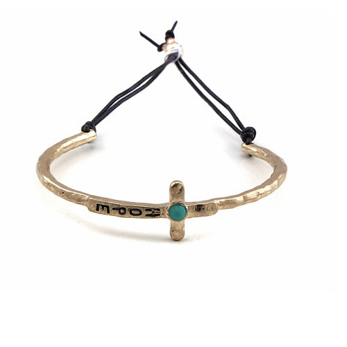 Elegant Gold Cross Pull Tie Bracelet - Adjustable Wristband for Women, Perfect for Daily Wear, Parties & Gifts