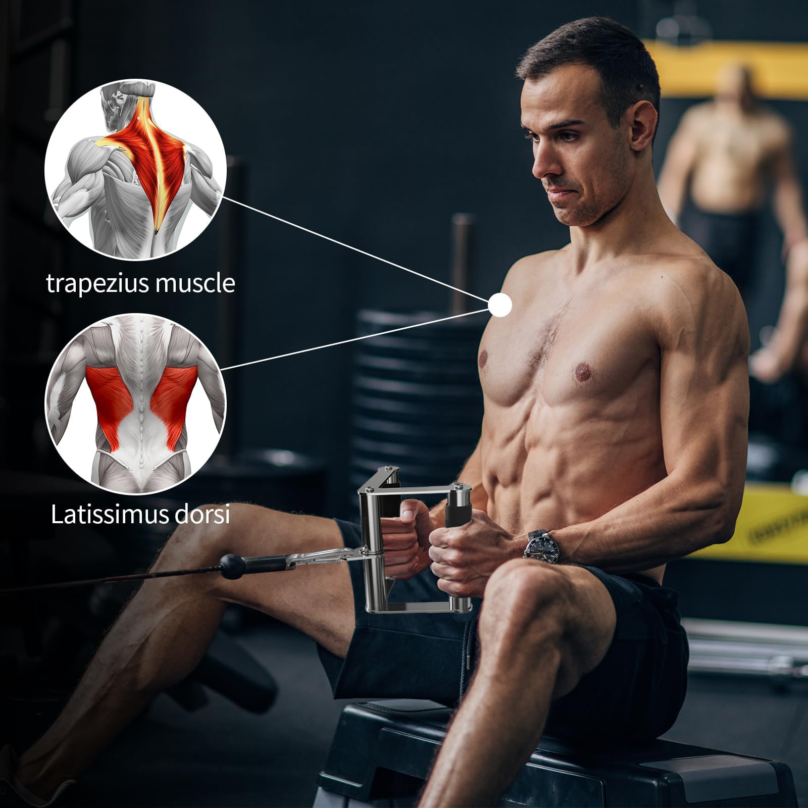 Power Guidance Cable Machine Attachment - LAT Pulldown & Gym Cable Attachments for Home & Commercial Workouts | Strength Training Equipment for Pull Exercises & Back Workouts