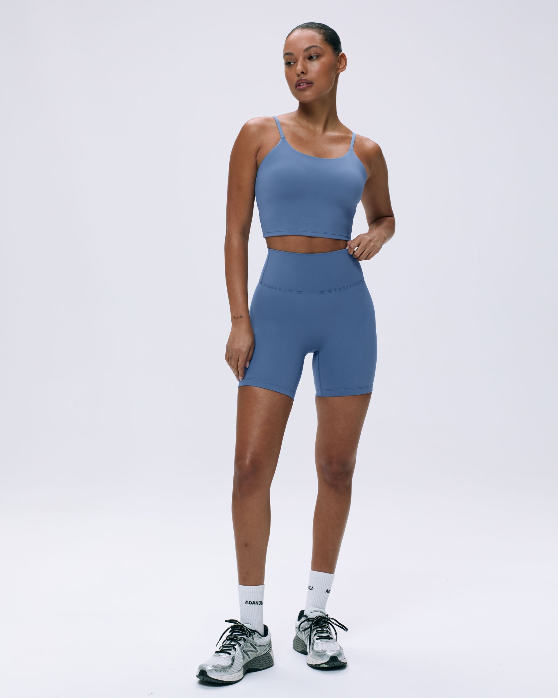 Vintage Blue High Waisted Ultimate Crop Shorts for Women - Comfortable & Stylish Summer Shorts for Casual Wear, Beach, and Outdoor Activities