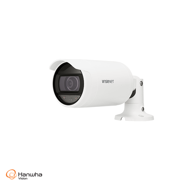 Wisenet 4MP Outdoor Bullet Security Camera - Weatherproof IP Camera with Night Vision for Home & Business Surveillance (HV-ANO-L7012R) | Ideal for Driveway, Garage, and Perimeter Monitoring