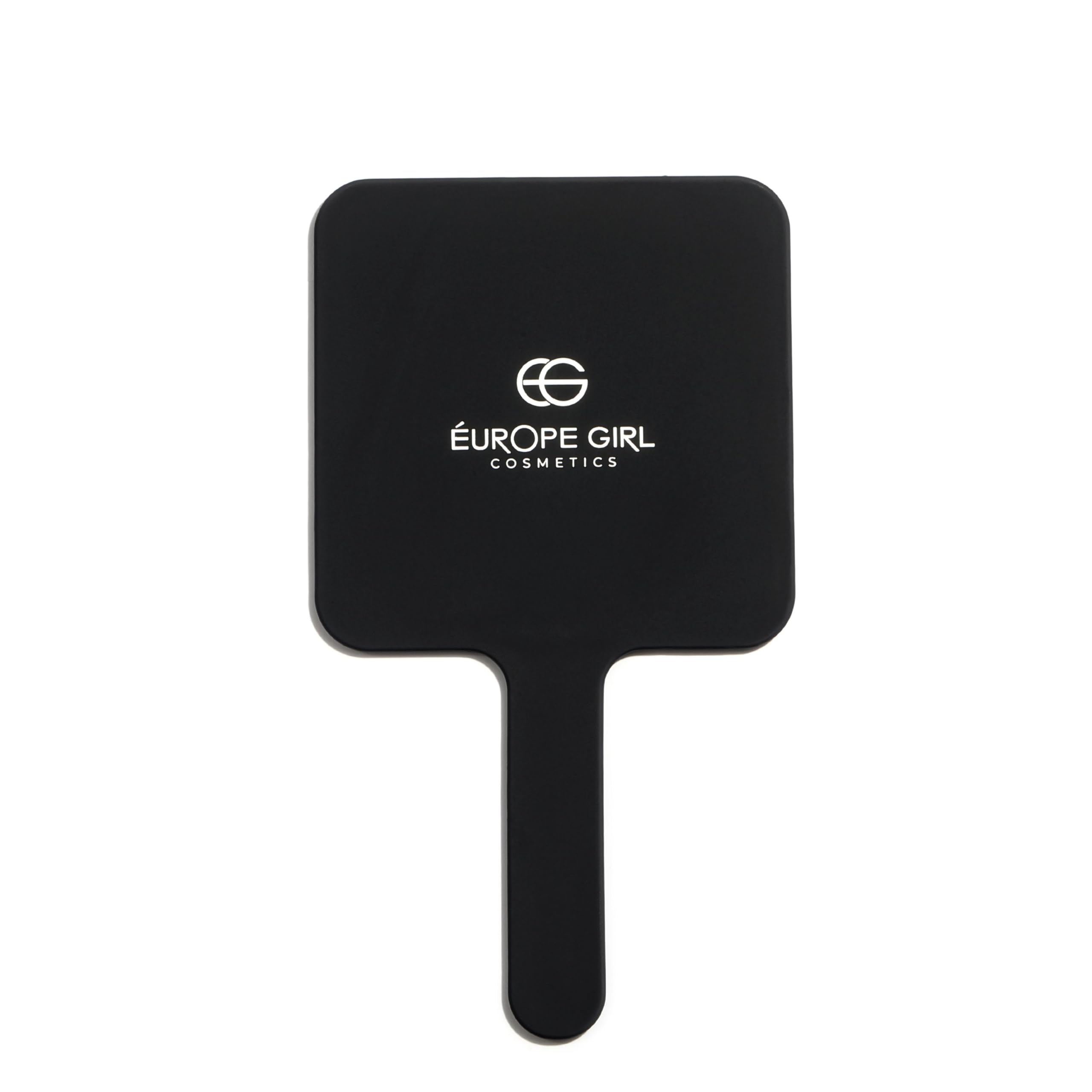 European Style Hand Mirror for Women - Lightweight & Compact Square Makeup Mirror in Black - Perfect for Travel, Home, and Professional Makeup Application