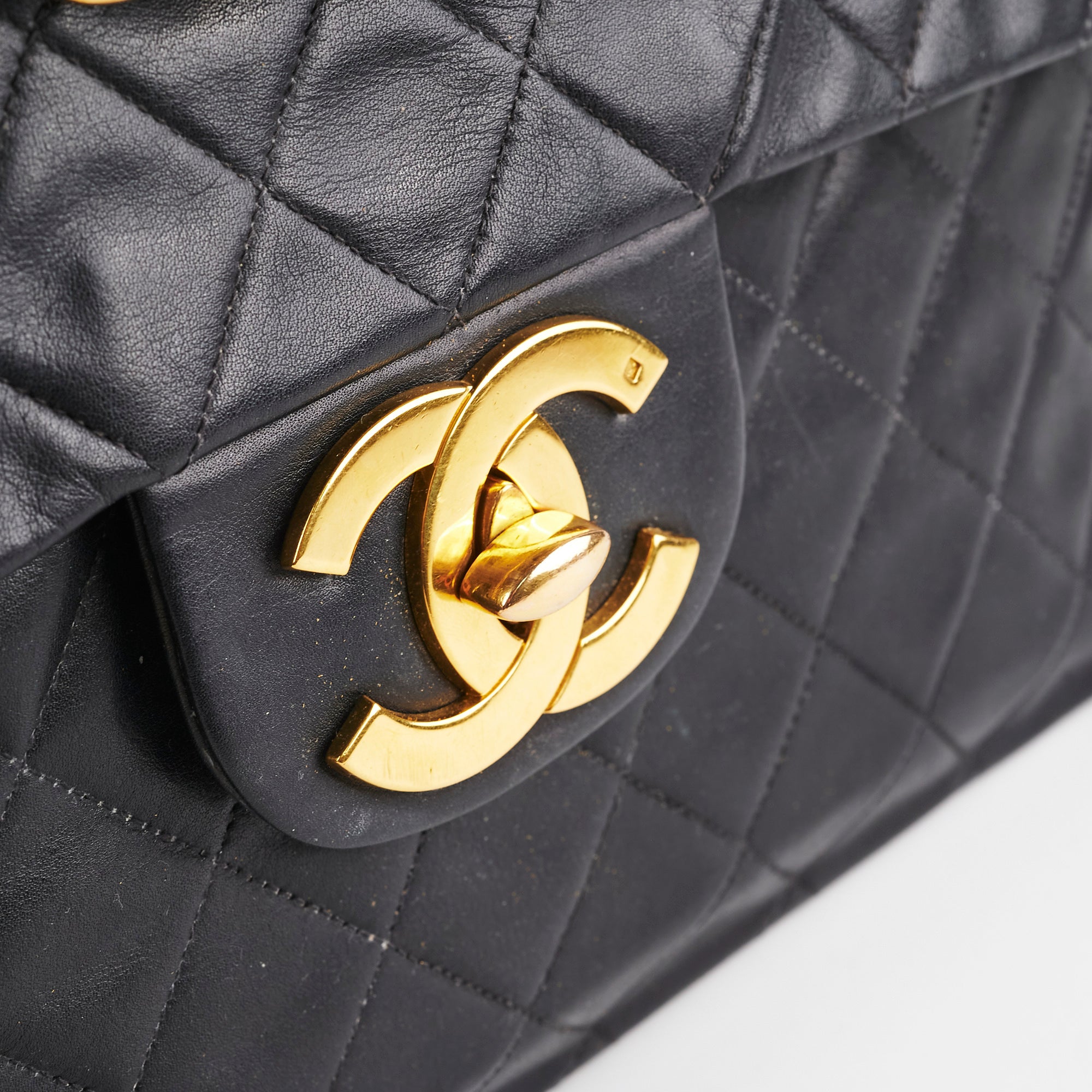 Vintage Chanel Maxi Jumbo Black Leather Flap Bag - Classic Luxury Handbag for Women, Perfect for Evening Parties, Date Nights & Special Occasions