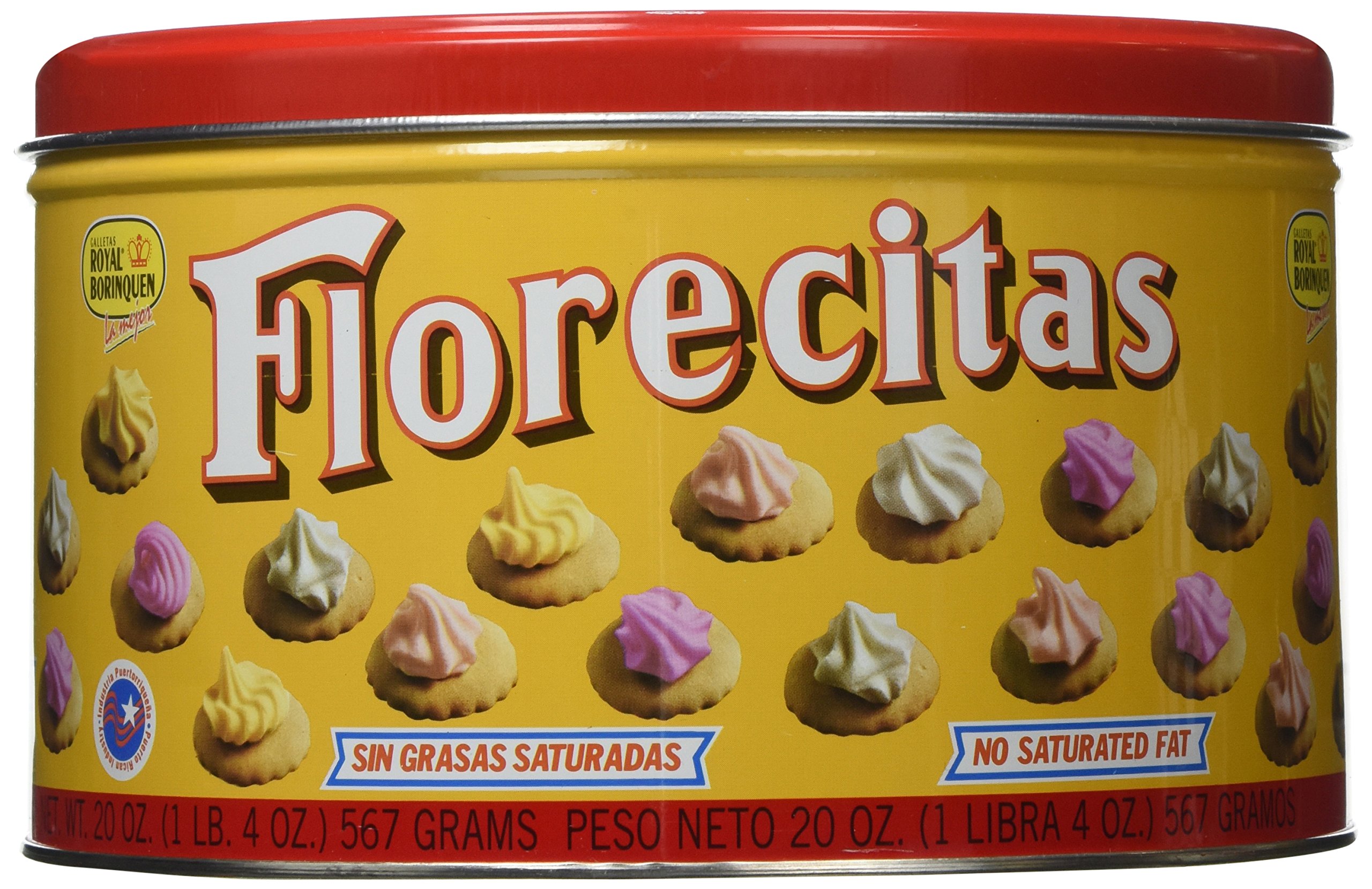 4-Pack Royal Borinquen Florecitas Iced Gems Cookies - 20 oz (Total 80 oz) | Delicious Puerto Rican Treats for Parties, Gifts & Tea Time Snacks