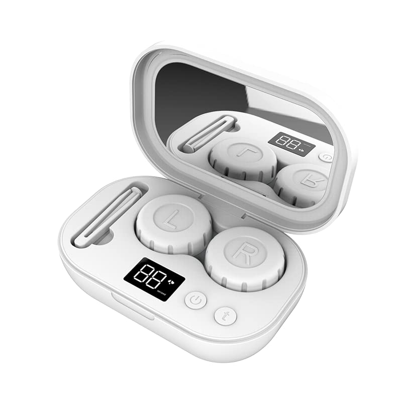 Ultrasonic Contact Lens Cleaner & Sterilizer - Fast Deep Cleaning for Protein Removal | Perfect for Daily Lens Care & Travel Use