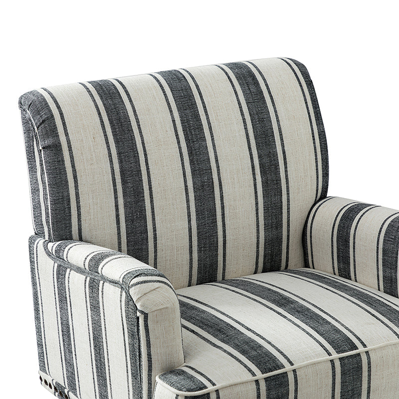 Lecce Armchair - Modern Upholstered Accent Chair for Living Room, Bedroom & Office - Comfortable Lounge Seating with Sturdy Wooden Legs