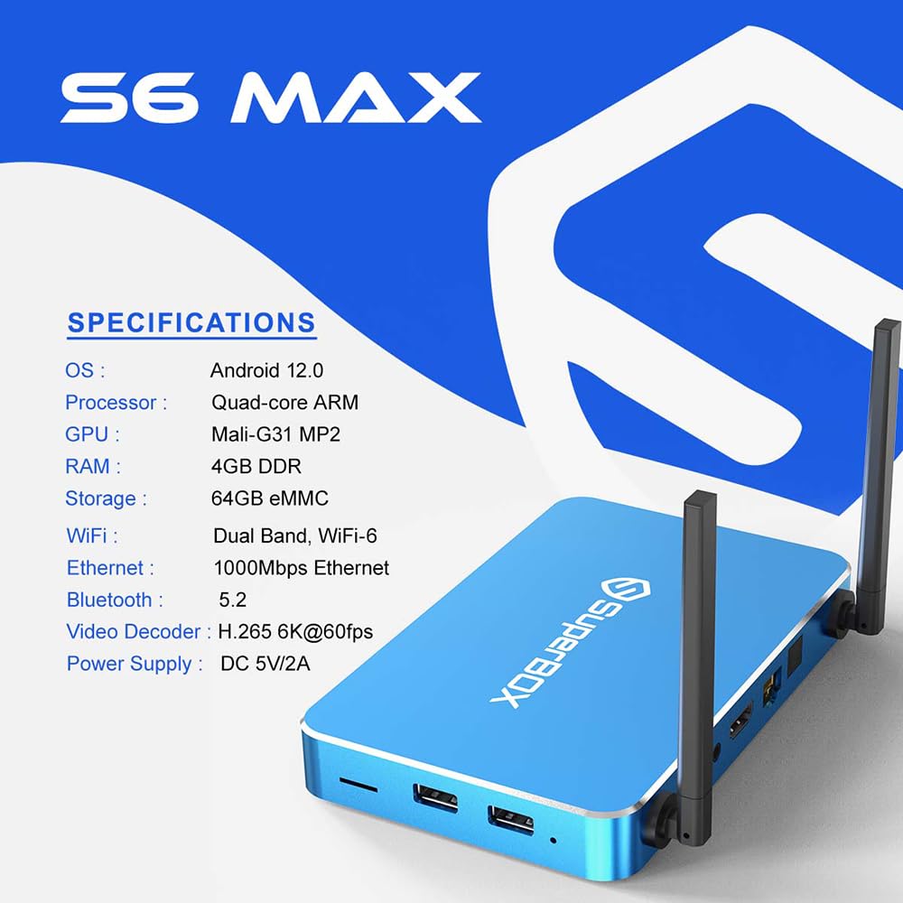 2025 Version 6K HDR Streaming Media Player - Watch Movies, TV Shows & Sports with Voice Remote | Perfect for Home Theater & Entertainment Systems