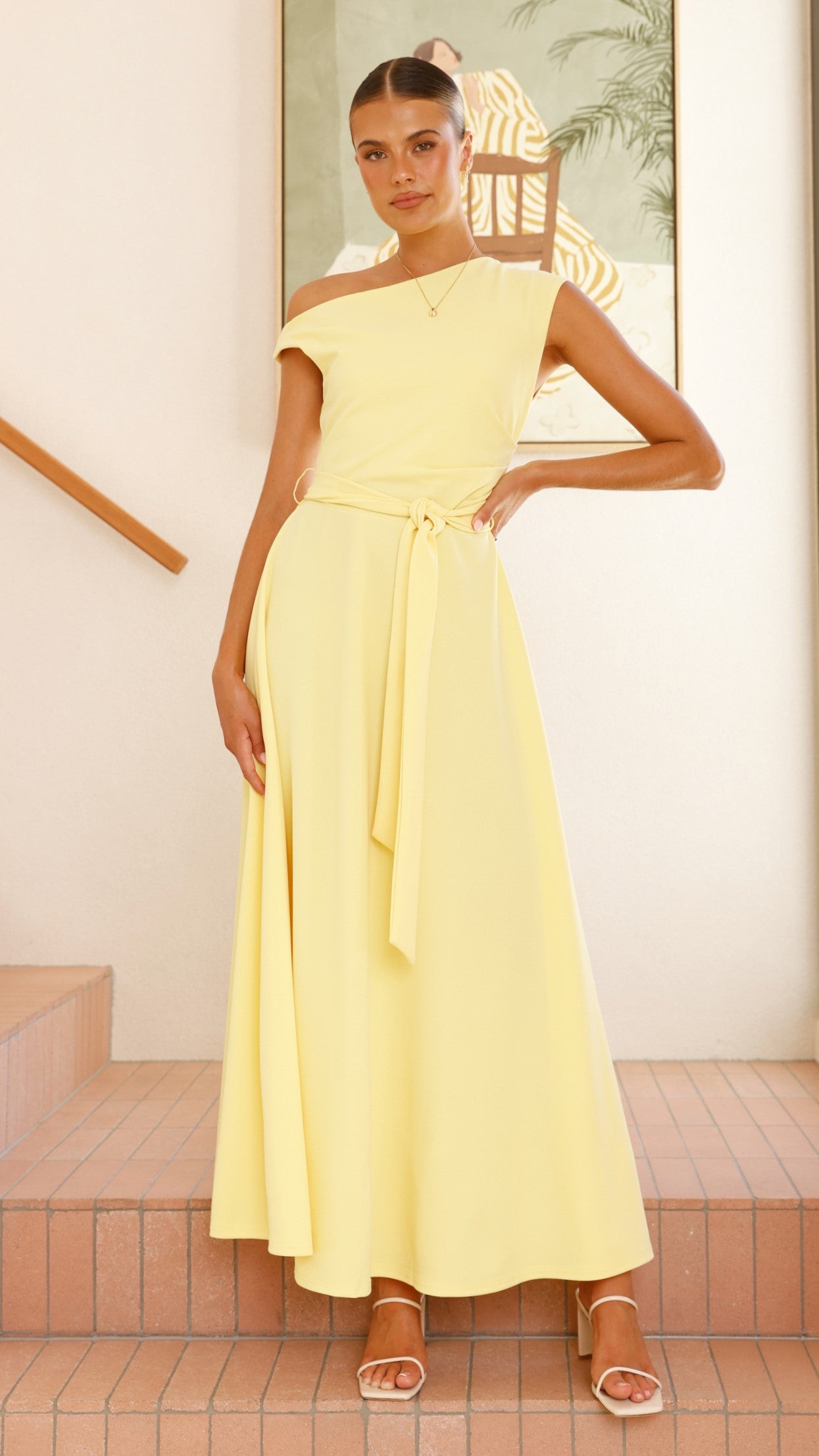Gemma Maxi Dress for Women - Flowy Baby Yellow Summer Dress with Pockets | Perfect for Beach, Vacation, and Casual Outings