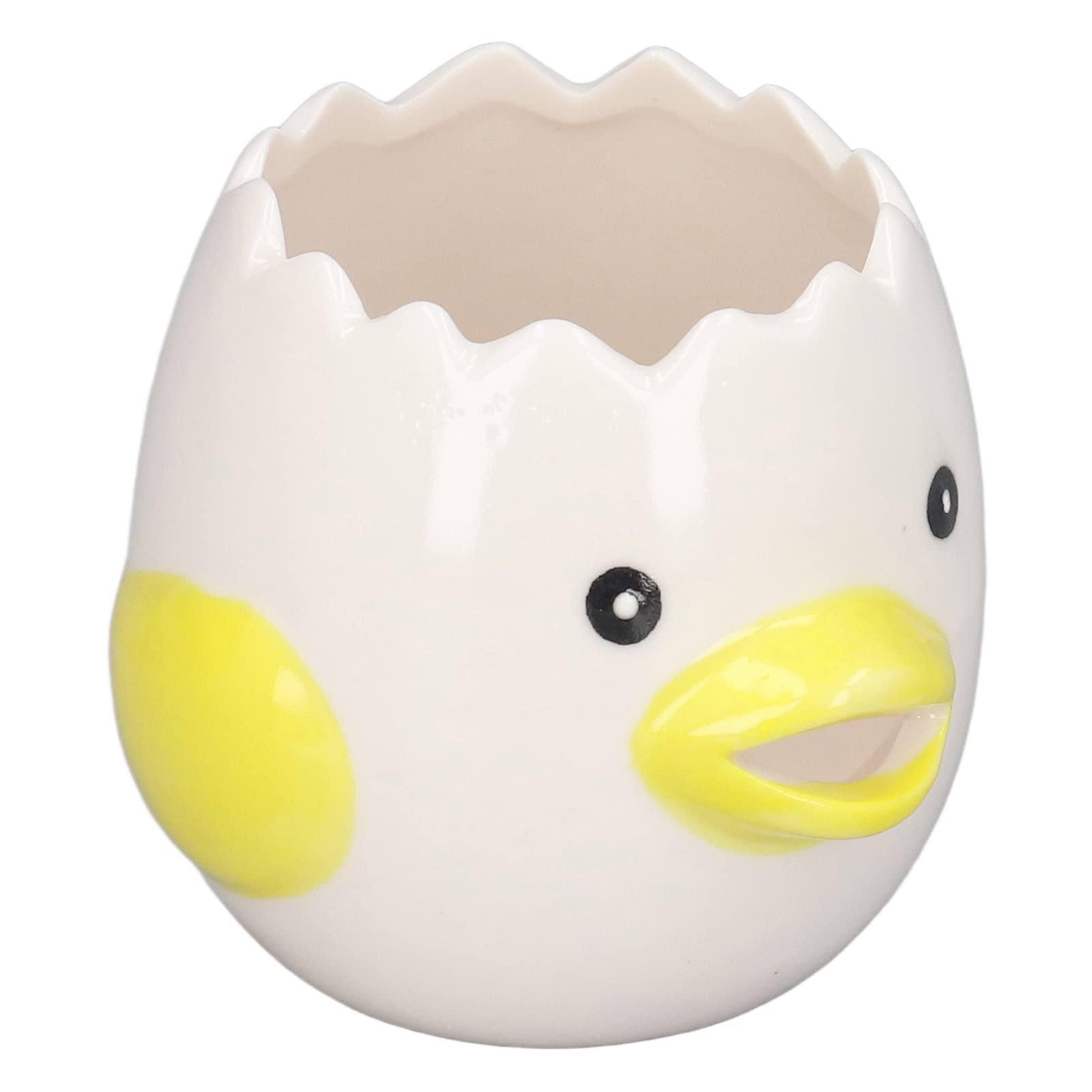 Ceramic Egg Separator - Cute Cartoon Egg Yolk White Separator for Baking & Cooking | Practical Kitchen Gadget | Perfect for Baking, Cooking, and Breakfast Preparation (Yellow)