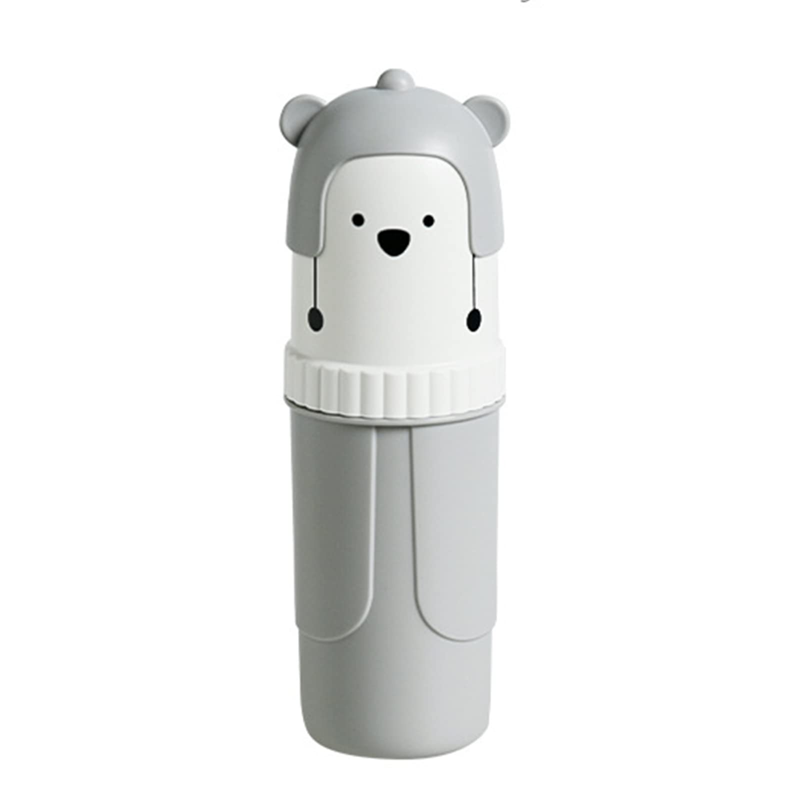 Portable Cartoon Bear Mouthwash Cup - Travel-Friendly Oral Rinsing Organizer for Camping, Hiking & Outdoor Adventures | Compact Household Toothbrush Holder for Bathroom & Travel Essentials