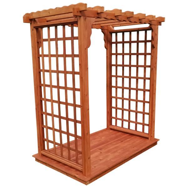 Premium Western Red Cedar Lexington Arbor with Deck - Perfect for Garden, Patio, and Outdoor Wedding Decor