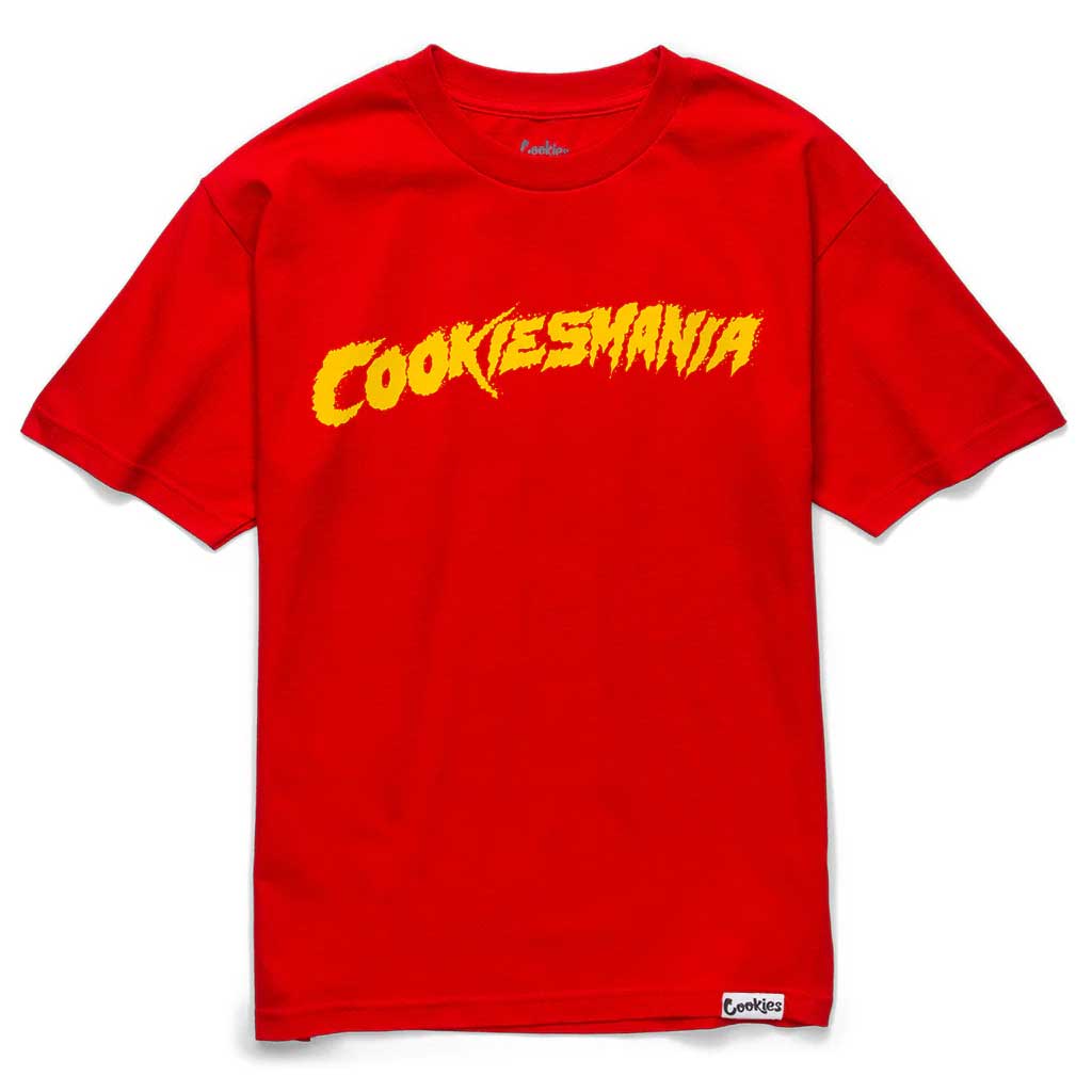 Cookiesmania Short Sleeve T-Shirt - Red | Trendy Graphic Tee for Casual Wear & Street Style