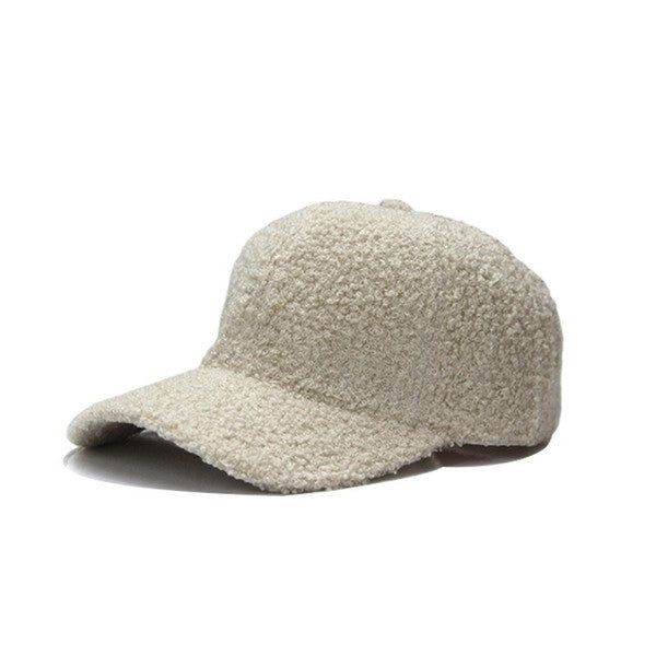 Cozy Boucle Sherpa Teddy Bear Knit Ball Cap - Winter Warm Beanie Hat for Women & Men - Perfect for Outdoor Activities, Hiking, and Cold Weather Fashion