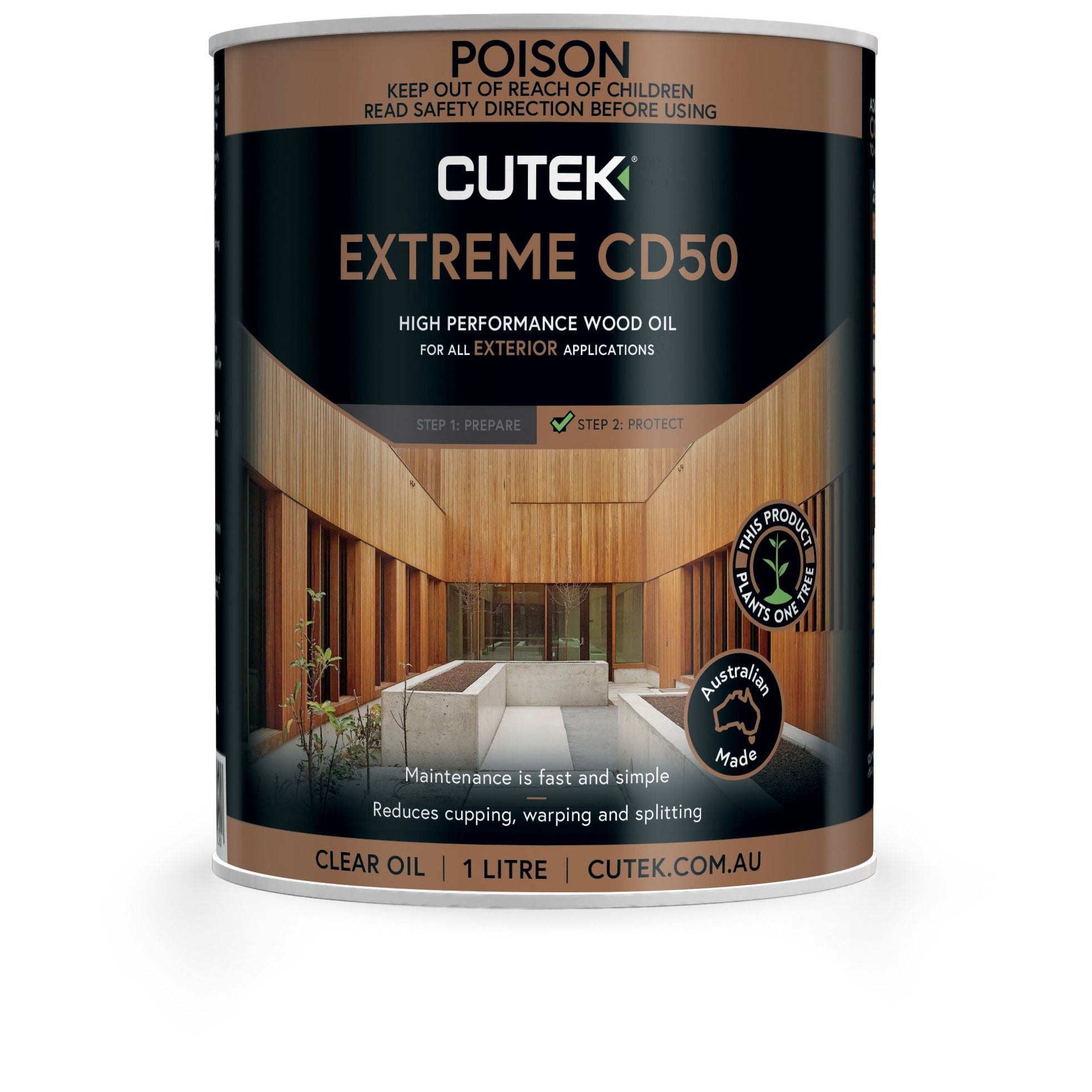 Cutek® Extreme CD50 Decking Oil 1L - Premium Wood Protection for Outdoor Decks, Fences & Patio Furniture - Weatherproof & UV Resistant Sealant