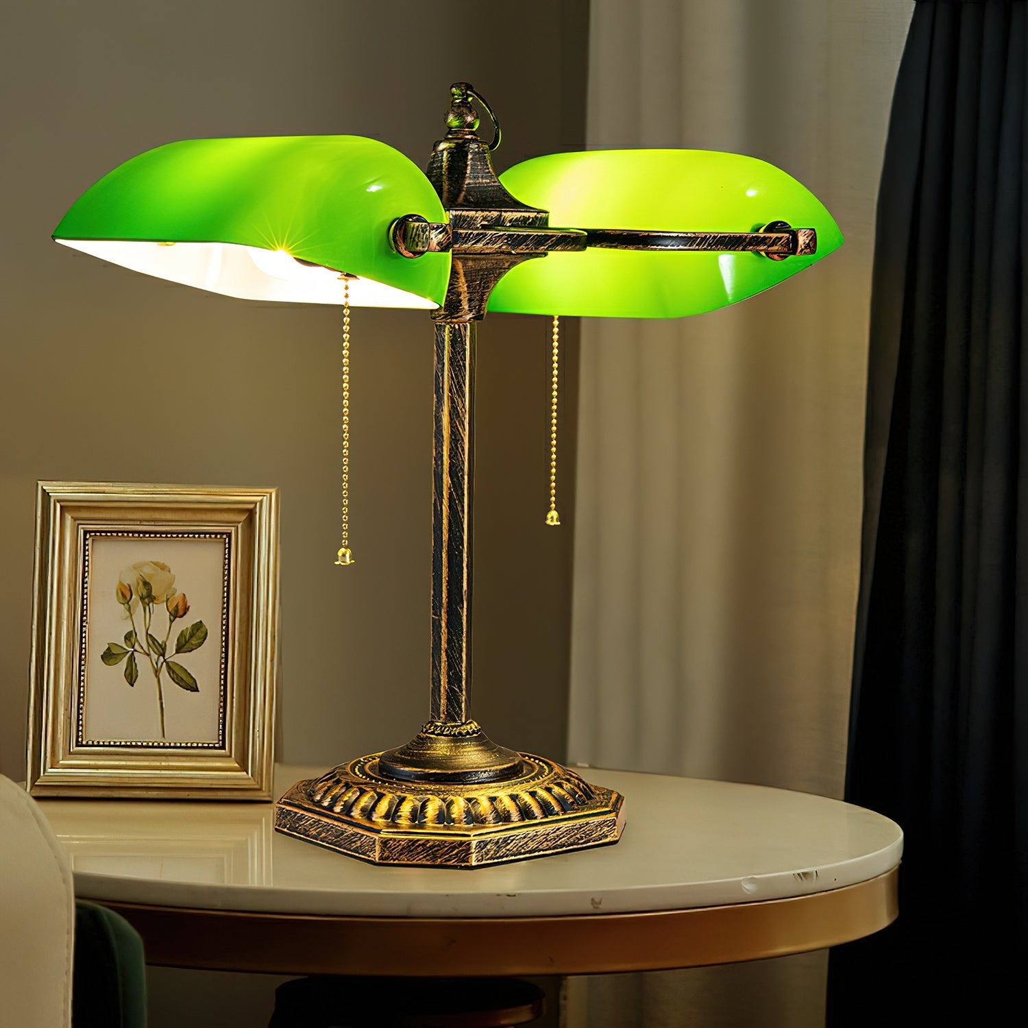 Elegant Jade Collection Table Lamp - Handcrafted Home Decor for Living Room, Bedroom & Office - Perfect for Reading, Relaxing & Creating Cozy Ambiance